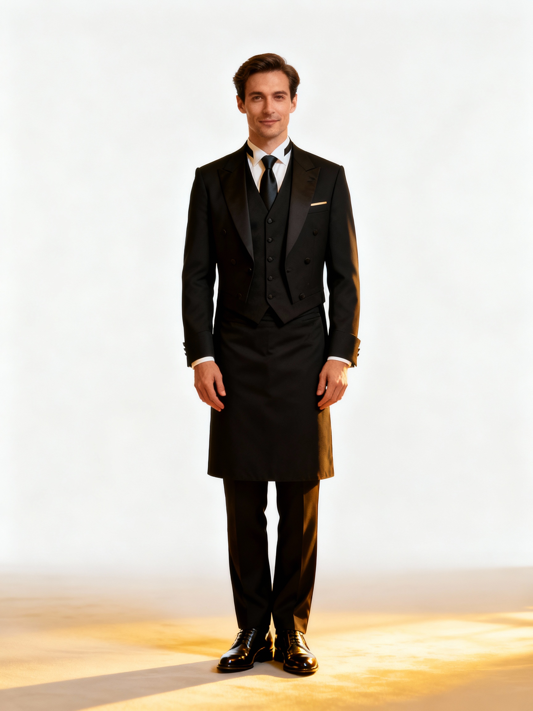 Professional Waiter in Formal Hospitality Uniform